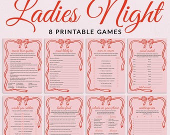Printable Ladies Night Games Bundle Girl Night Games Adult Ladies Party Decor Fun Girls Trip Activities Girls Weekend Ideas Ladies Feud SR1