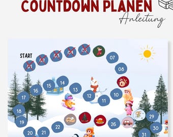 Children's calendar to print yourself - Calendar for children - Event and countdown calendar - Monthly plan for children - Weekly plan