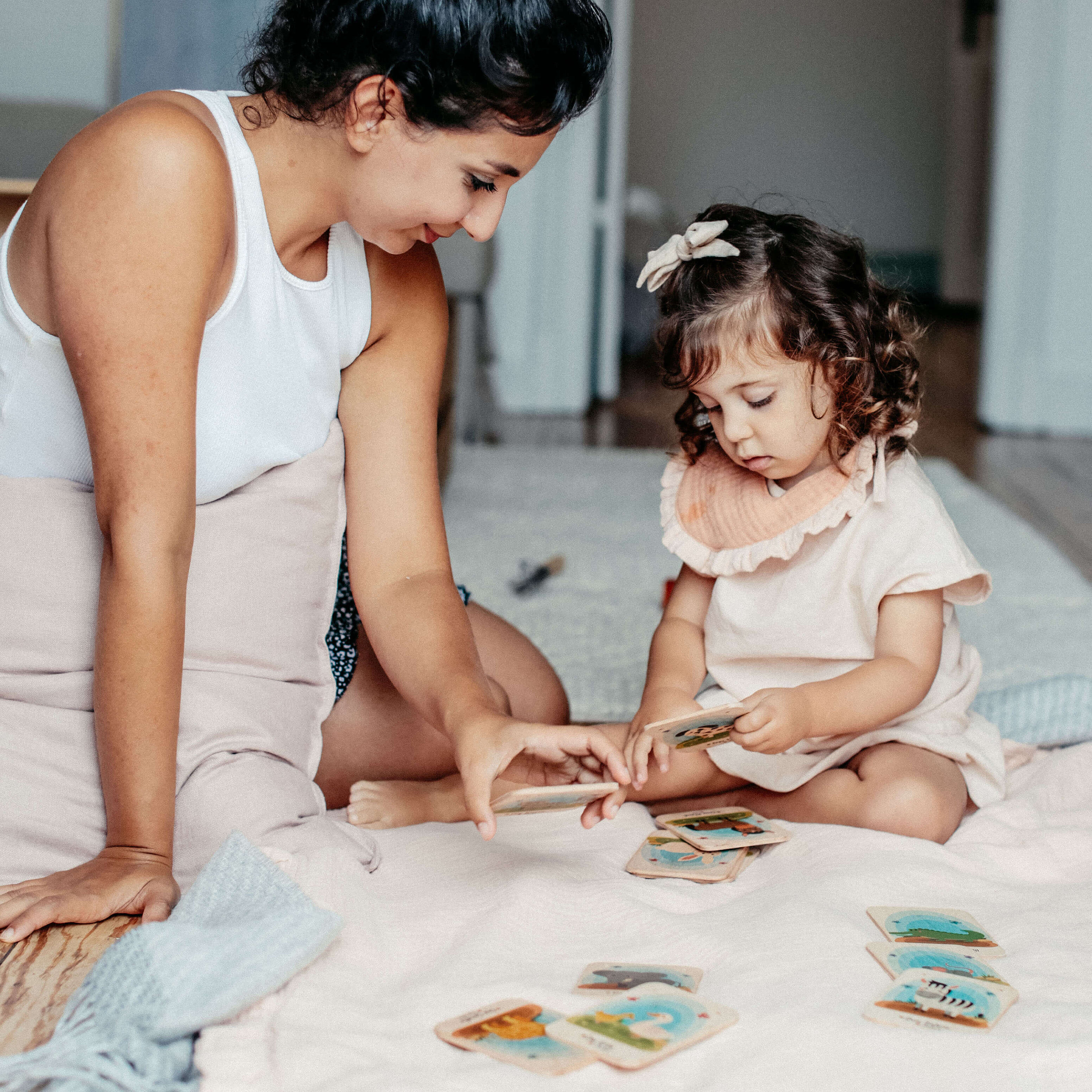 Personalized wooden animal learning cards for children - Learn German/English - Montessori toys, wooden toys, animal cards