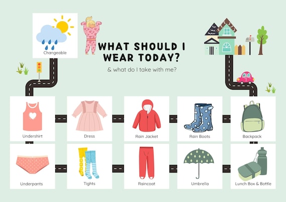Dressing Cards for Children - Morning Routine - Children's Daily Schedule - What Should I Wear Today - Printable Flashcards (autumn/winter) - Etsy Dressing Cards for Children - Morning Routine - Children's Daily Schedule - What Should I Wear Today - Printable Flashcards (autumn/winter) - Etsy