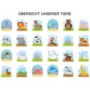 Montessori learning cards for children made of wood learning German for children, learning toys, children's gift, birthday gift, baptism gift image 8