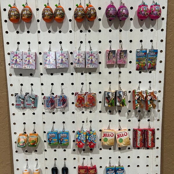 Assorted Mini Brands Series Food Toy Dangle Drop Earrings Jewelry