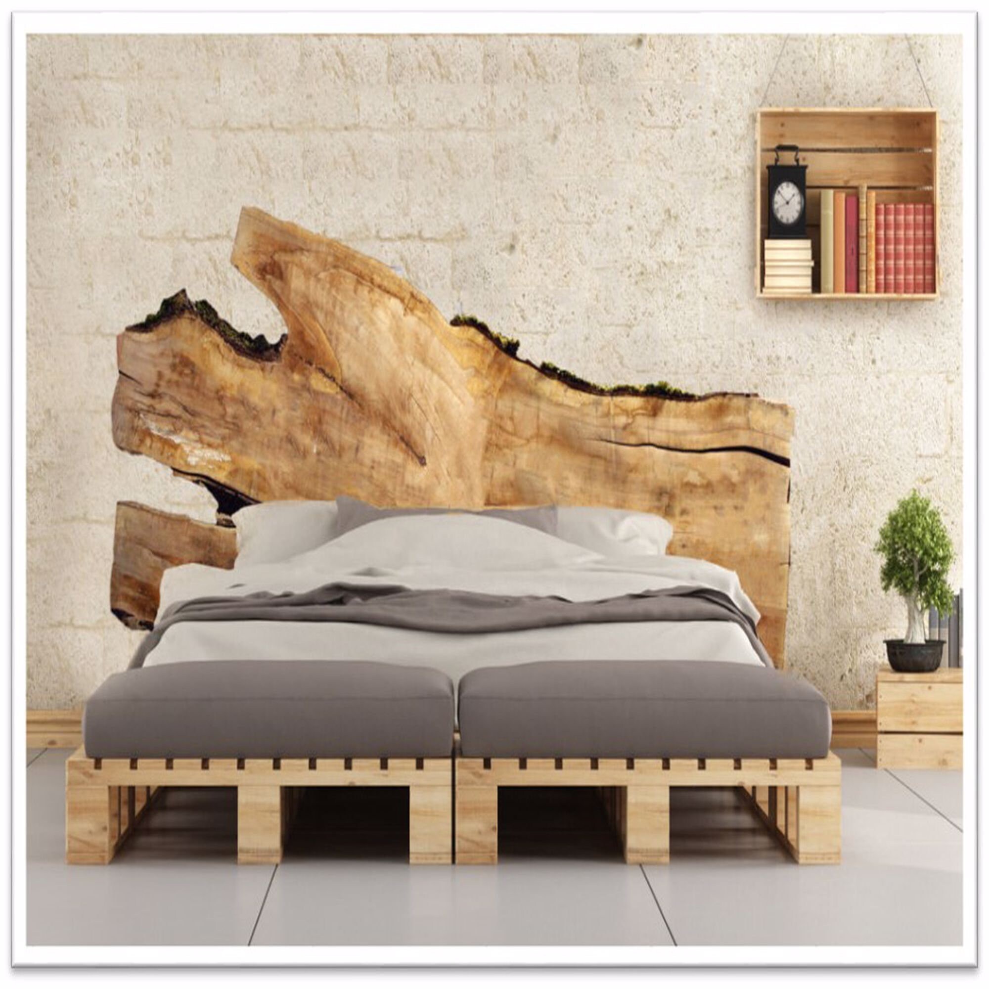 Wooden Headboard Queen Epoxy Bed Frame King Headboard Wooden Etsy