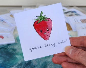 Tarjeta de ensalada linda: "¡Qué linda eres!" Tarjeta de felicitación 3x3