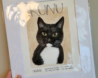 Retrato de mascota personalizado pintado a mano / Pintura acrílica sobre lienzo / Retrato en acuarela / Regalo para amantes de las mascotas