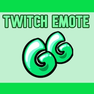 Green GG Emote for Twitch, Streaming