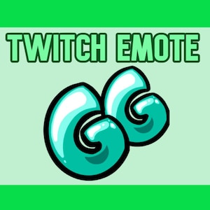 Blue GG Emote for Twitch, Streaming