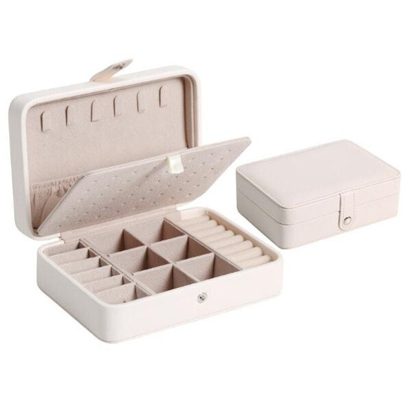 Button PU Leather Travel Jewelry Boxes for Women Girls Etsy UK