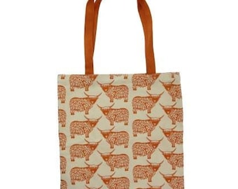 Highland Cow Shopping Bag, Cotton Bag, Scotland Lovers Bag, Scottish Bag, Scottish Gift, Market Bag, Beach Bag