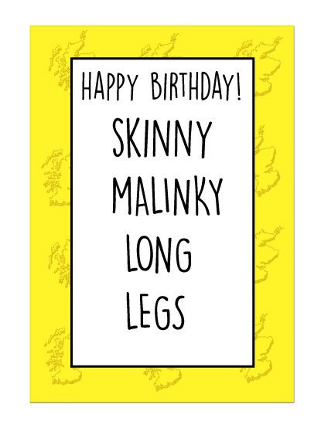 Happy Birthday Skinny Malinky Long Legs Greeting Card Etsy