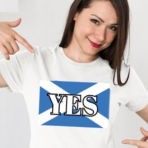 Say &#39;YES&#39; to Scottish Independence, Unisex T-Shirt, Scotland lover, Scottish gift for her, gift for him, Highland Games, Scottish Pride