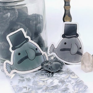 Süßer und ausgefallener Viktorianischer Gentleman Blobfish Sticker