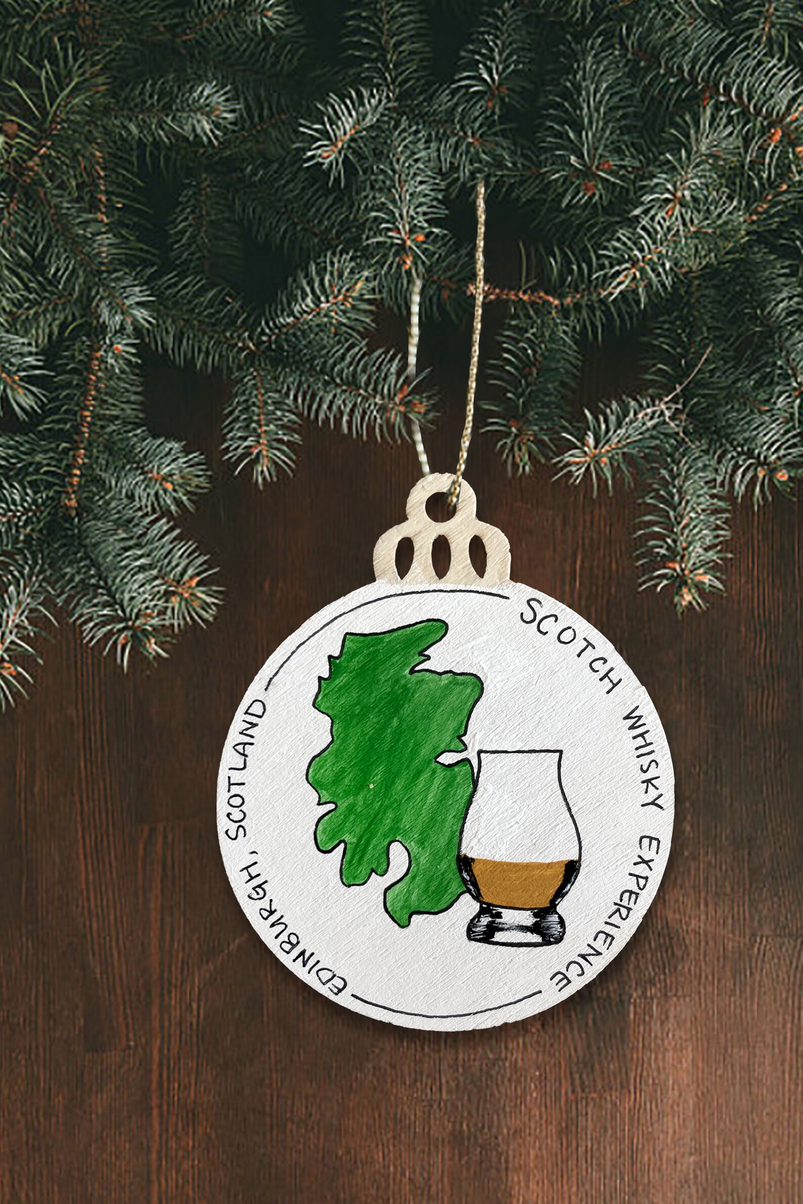 Hand Painted Scotland Scotch Whisky Ornament Christmas Etsy