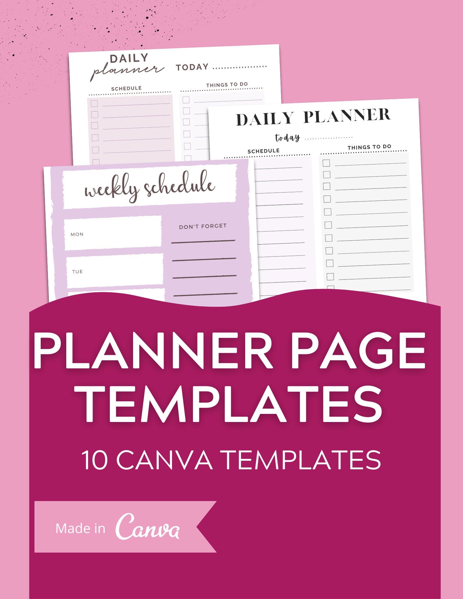 Editable Planner Pages in Canva Canva Template Pack Etsy