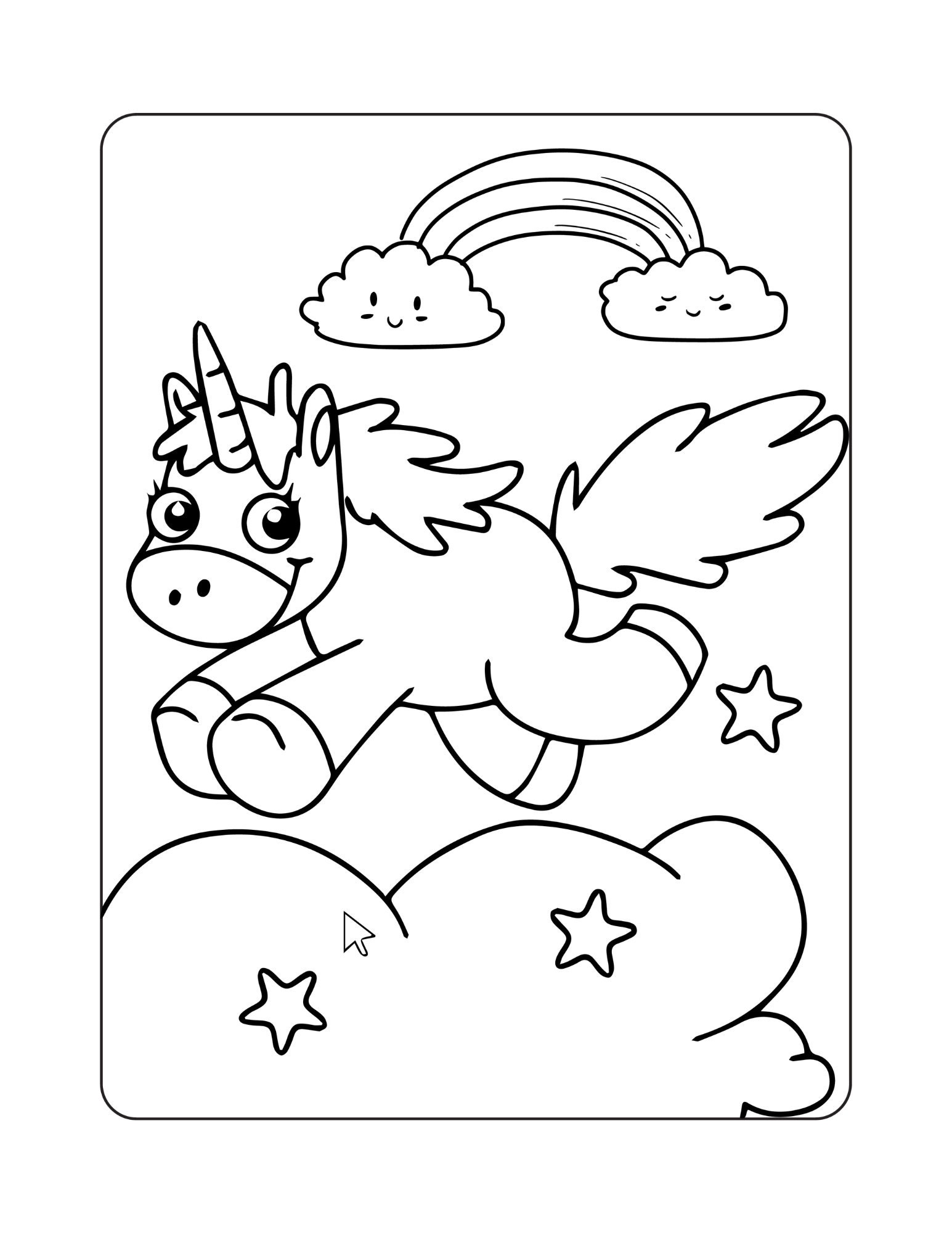 Unicorn Coloring Printable Book for Kids, Fun Unicorn Coloring Sheets ...