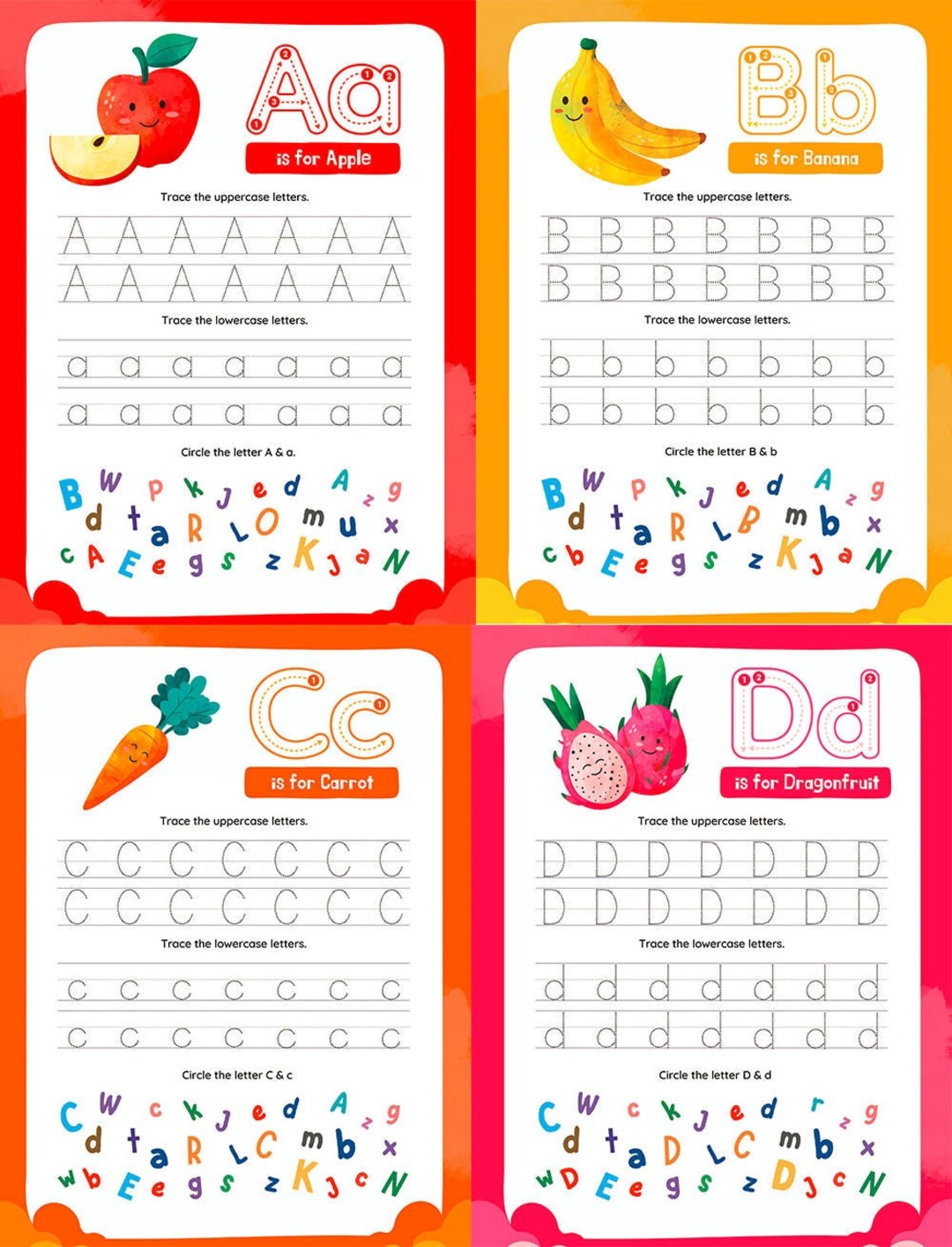 For Letter Tracing Interactive Learning Activities Alphabet Practice