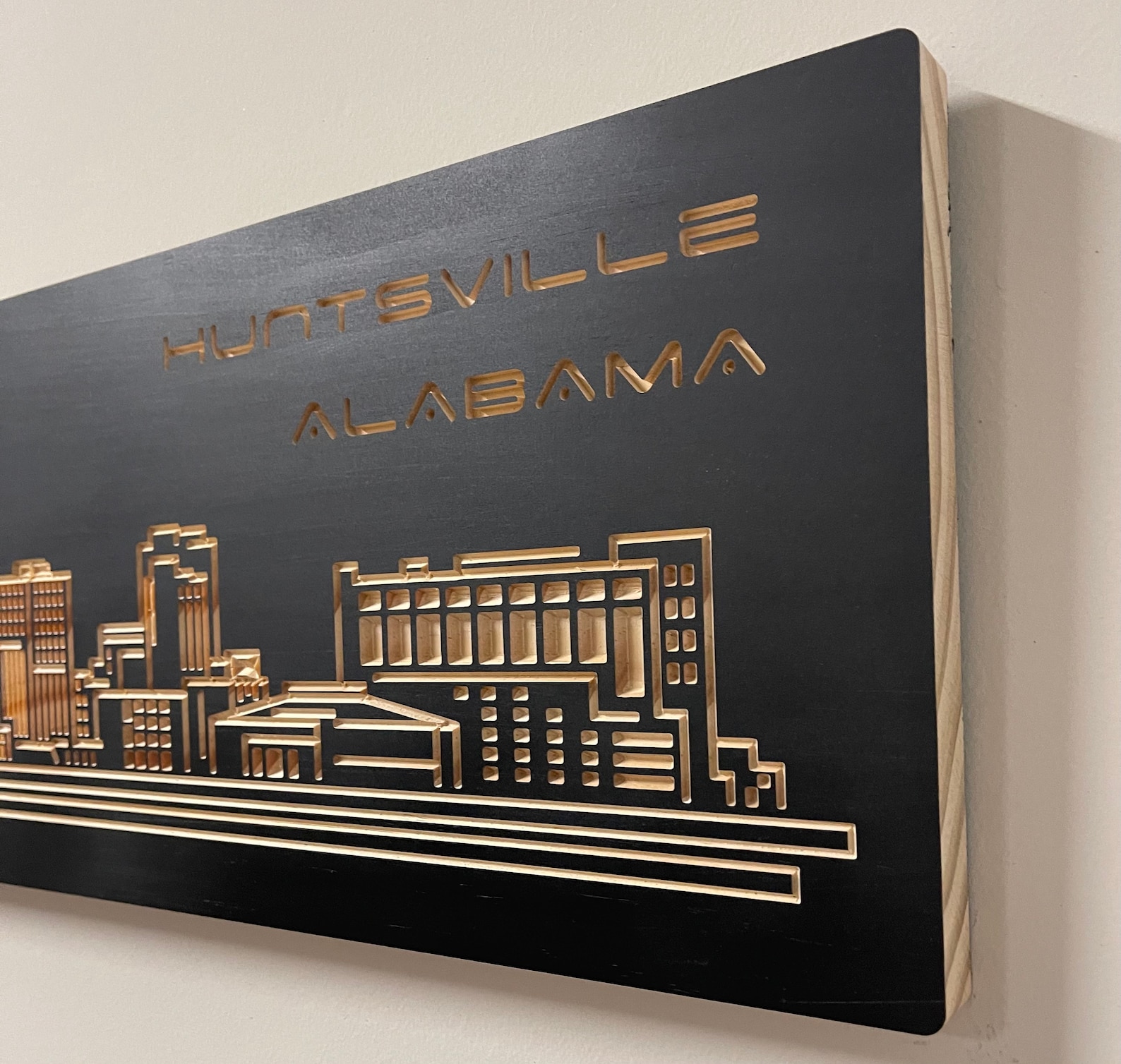 Huntsville Alabama Skyline Rocket City Sign Huntsville Home Etsy