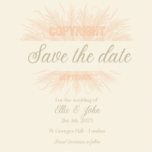 Save the date invitation physical/ digital