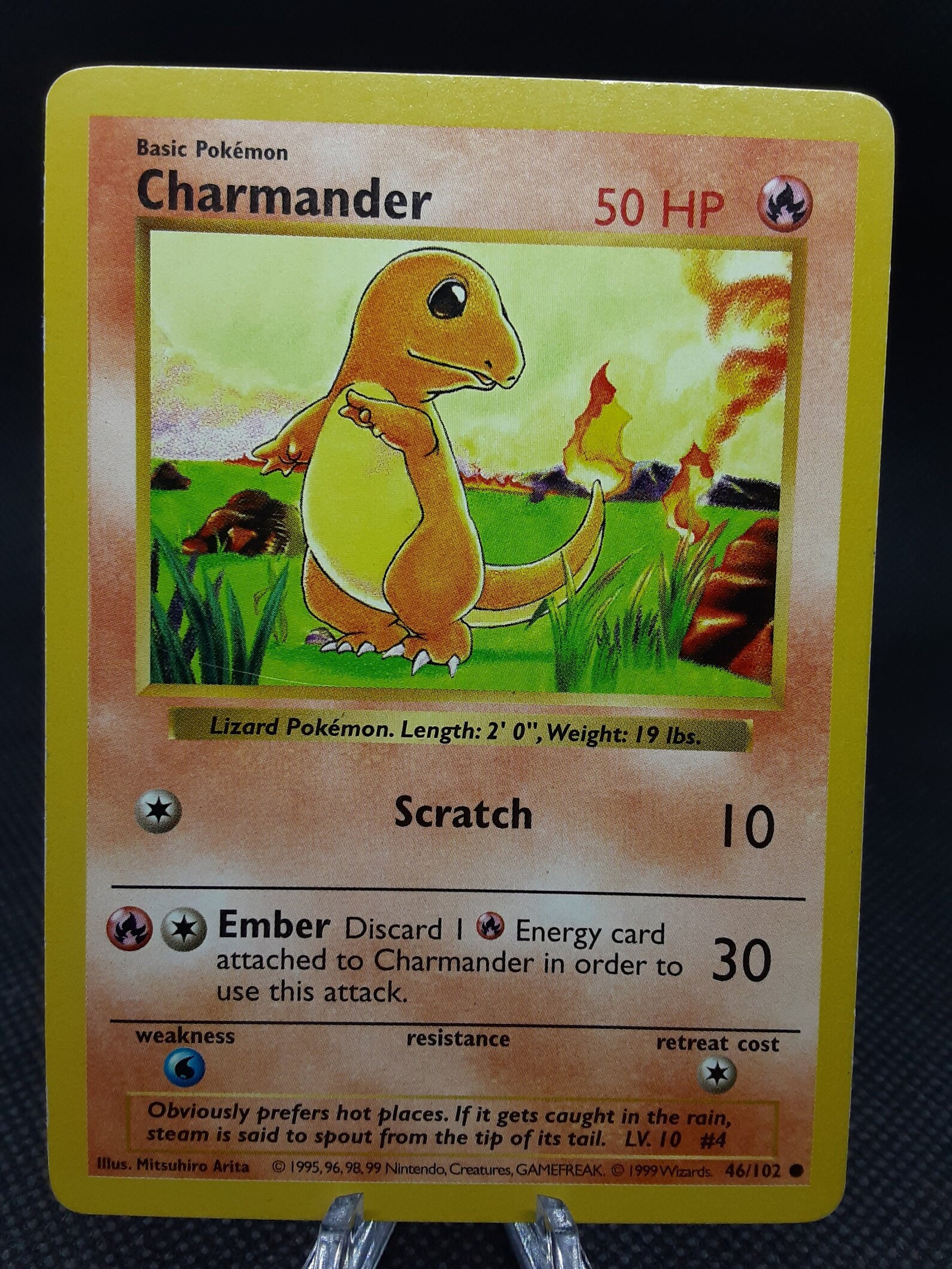 Pokemon Charmander 46/102 card 1995 | Etsy