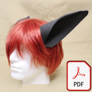 Dog ears Template PDF: Cosplay larping fursuit