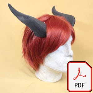 DIY Fairy PDF Digital file Dragon Demon horns larping Fantasy Cosplay Template horns patterns Eva Foam fawn Tefling boulder gate