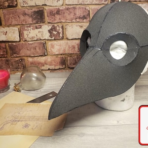 Modèle DIY de masque de médecin de la peste : cosplay en mousse, steampunk (PDF)