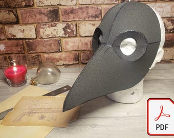 DIY Plague Doctor Mask Pattern: Foam Cosplay, Steampunk (PDF)