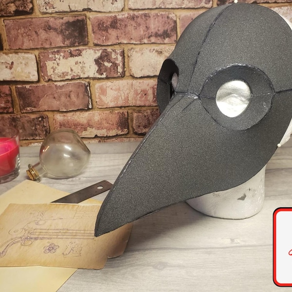 Patrón de máscara de médico de la peste para hacer tú mismo: Cosplay de espuma, Steampunk (PDF)