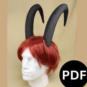 DIY Oryx Dragon horns PDF Digital file larping Fantasy Cosplay Template horns patterns Eva Foam fawn original characters