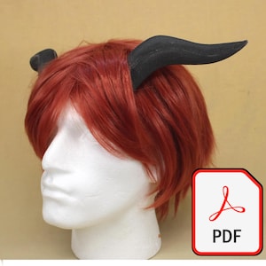 Plantilla de cuernos de dragón Oni, cosplay DIY (patrón en PDF)