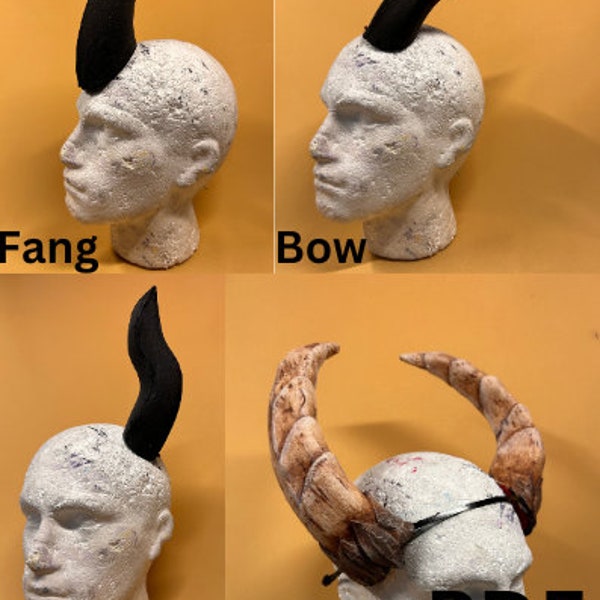 PDF Dragon horns larping Fantasy Cosplay Template horns patterns Eva Foan character bouldergate Three Bundle Pattern BOW Smithy Fang.