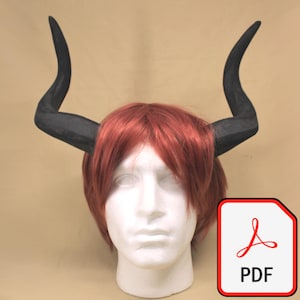 Plantilla para hacer cuernos de dragón en espiral, cosplay de fantasía (patrón en PDF)