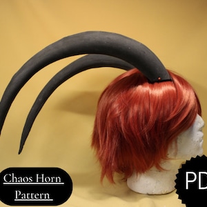 DIY Choas Dragon horns PDF Digital file larping Fantasy Cosplay Template horns patterns Eva Foam fawn original characters
