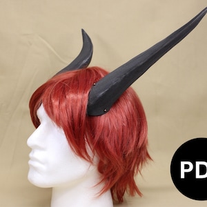 DIY Ruby Dragon PDF cosplay Digital file Larping age fantasy cosplay Demon Devil Template horns patterns EvaFoam Video Tutorial