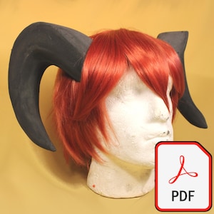 DIY Goat Horns Template | LARP, Cosplay, Fursuit (PDF Pattern)