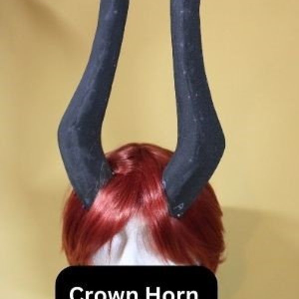 DIY Crown PDF cosplay Digital file Larping fantasy cosplay boss Demon Dragon Hazbin Template horns patterns EvaFoam Video Tutorial.