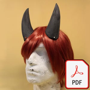 DIY Pointed Horns Template, Cosplay Prop Patterns (PDF Digital File)