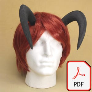 Ash Dragon Horns Template: Tougen Anki Cosplay, LARP (PDF Digitale Datei)