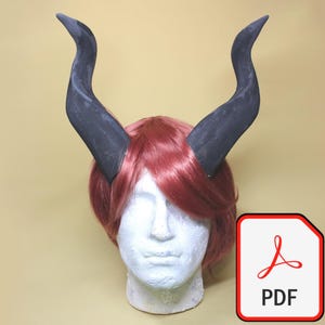 Molde para Chifres de Cosplay Faça Você Mesmo: Padrão em PDF e Tutorial em Vídeo para Chifres Pequenos