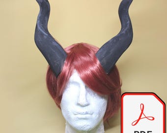 Szablon do cosplayu z rogami DIY: wzór PDF i samouczek wideo na małe poroże