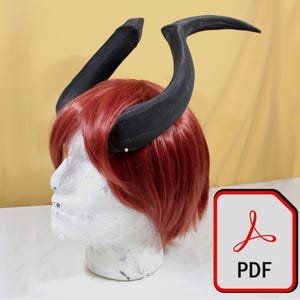 DIY Dragon Horns Template: Fantasy Cosplay, LARP (PDF Digital File)