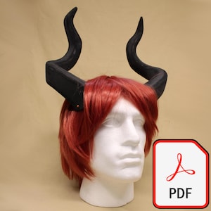 Cuernos de dragón Twister DIY PDF: Plantilla para cosplay, tutorial en vídeo (EvaFoam)