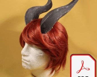DIY Dragon Horns Template, EVA Foam Cosplay (PDF Pattern)