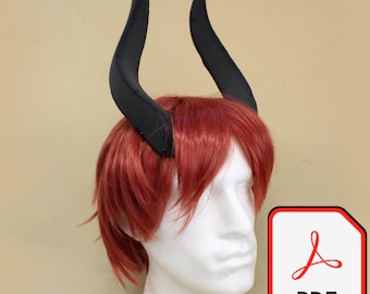 DIY Dragon Horns Template: Cosplay, LARP, Fursuit (PDF Pattern)