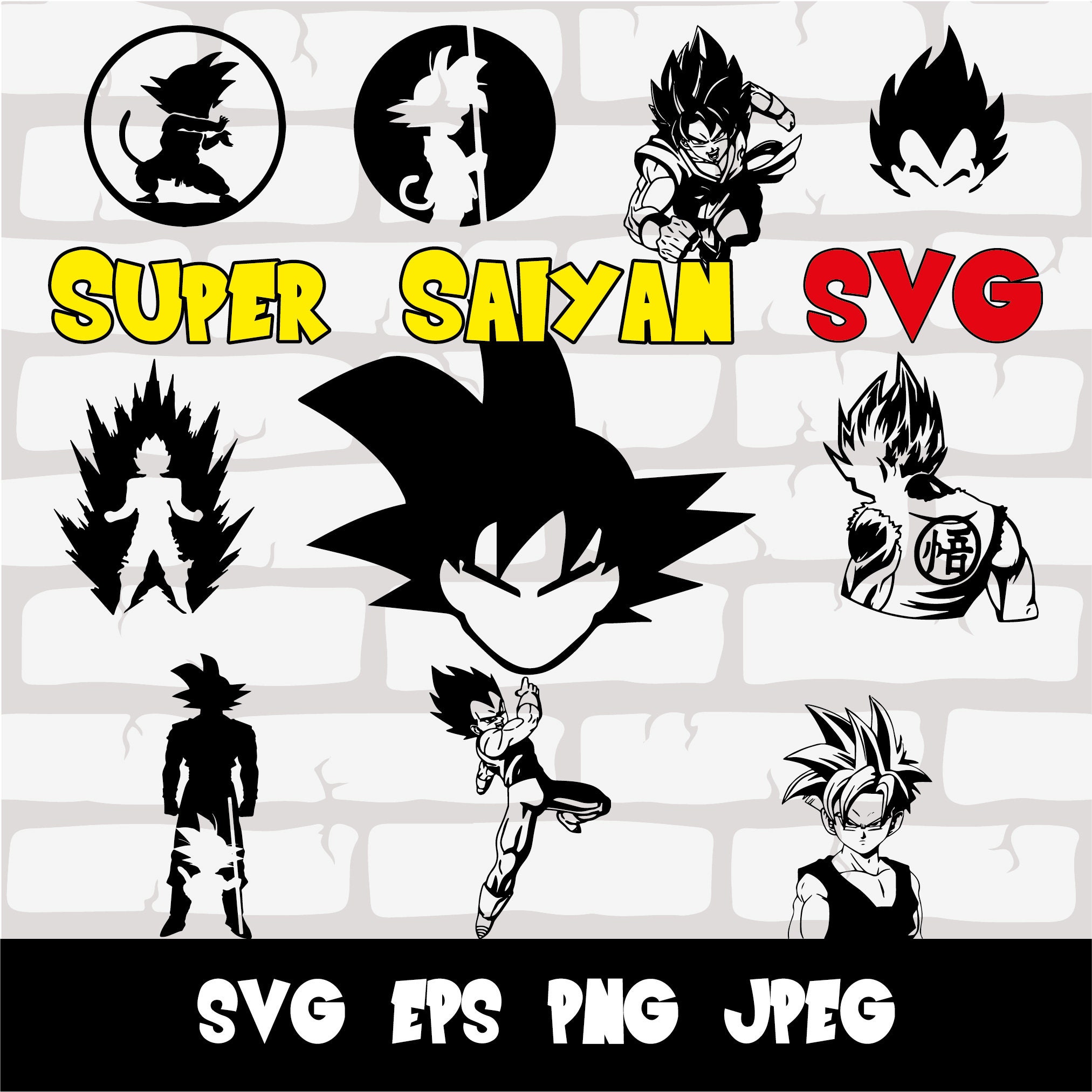 Dragon Ball Super Hero LOGO SVG PNG Clipart Cricut Print Cut Anime Digital  Download Dragon Ball Z Goku Super Saiyan Vector Vegeta Gohan Eps 