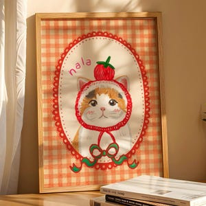Badly Drawn Portrait, Katzenportrait, Geschenk Katze, Einzigartiges Poster, Katze Liebhaber Geschenk, für Hundeliebhaber, Personalisiertes Hunde Portrait, niedliche Kunst für Katze