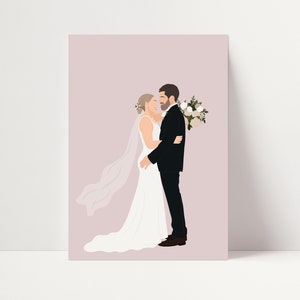 Benutzerdefinierte Cartoon Portrait Illustration Hochzeit individuelle Geschenk Familie personalisiertes Cartoon-Porträt für den besten Freund Illustration Kommision