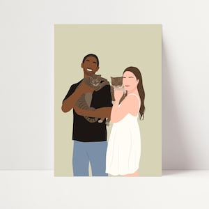 Custom cartoon Drawing, illustration Portrait, Gift for sister, Family cartoon Portrait, Personalised fun Portrait, Custom faceless art