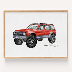Aangepaste autotekening gepersonaliseerd cadeau voor echtgenoot Cadeau voor mannen Cadeau voor hem Autocadeau Aangepast portret Vaderdag autocadeau