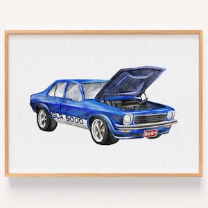 Autoportret auto tekening van foto aangepaste aquarel portret gepersonaliseerd cadeau voor mannen cadeau voor hem auto cadeau vader echtgenoot cadeau voor baas